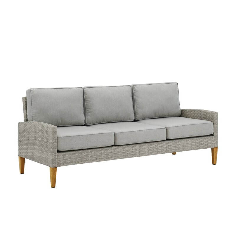 Gray cloth sofa couch