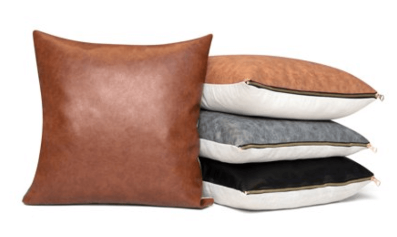 leather pillow