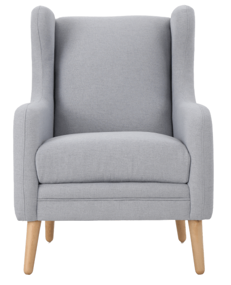 grey club chair by noble house