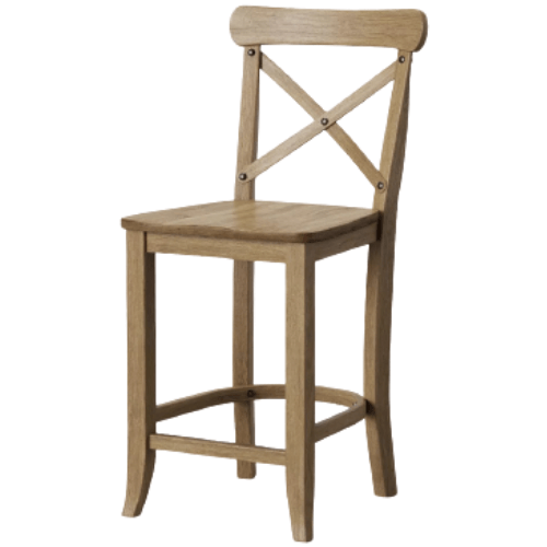 Brown Back wood counter stool