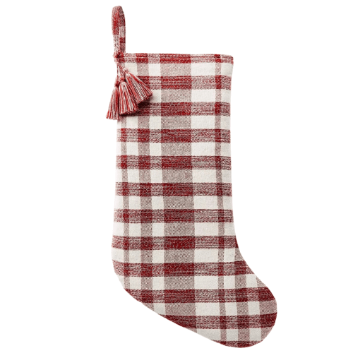 Red Plaid Holiday Stocking