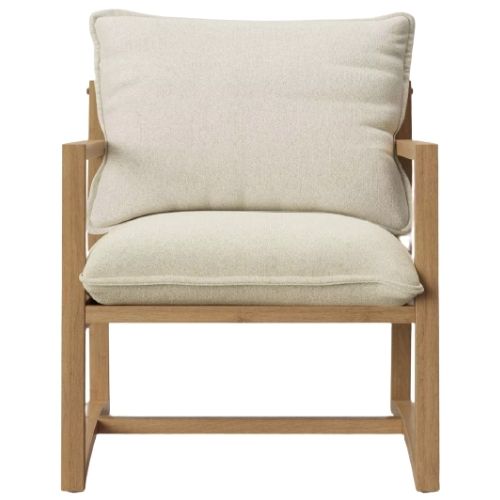 Accent chair with neutral colors