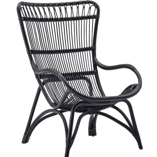 black highbacked chair, wick