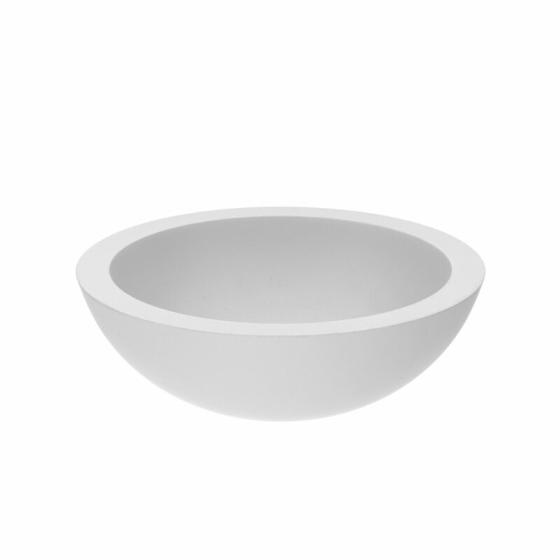 White stone bowl shaped sink