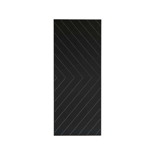 black sliding barn door with single chevron pattern