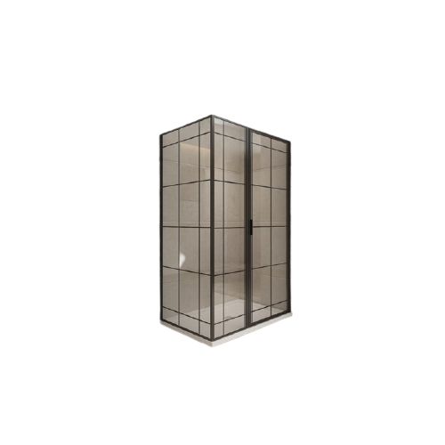 Glass Paneled sliding shower enclosure