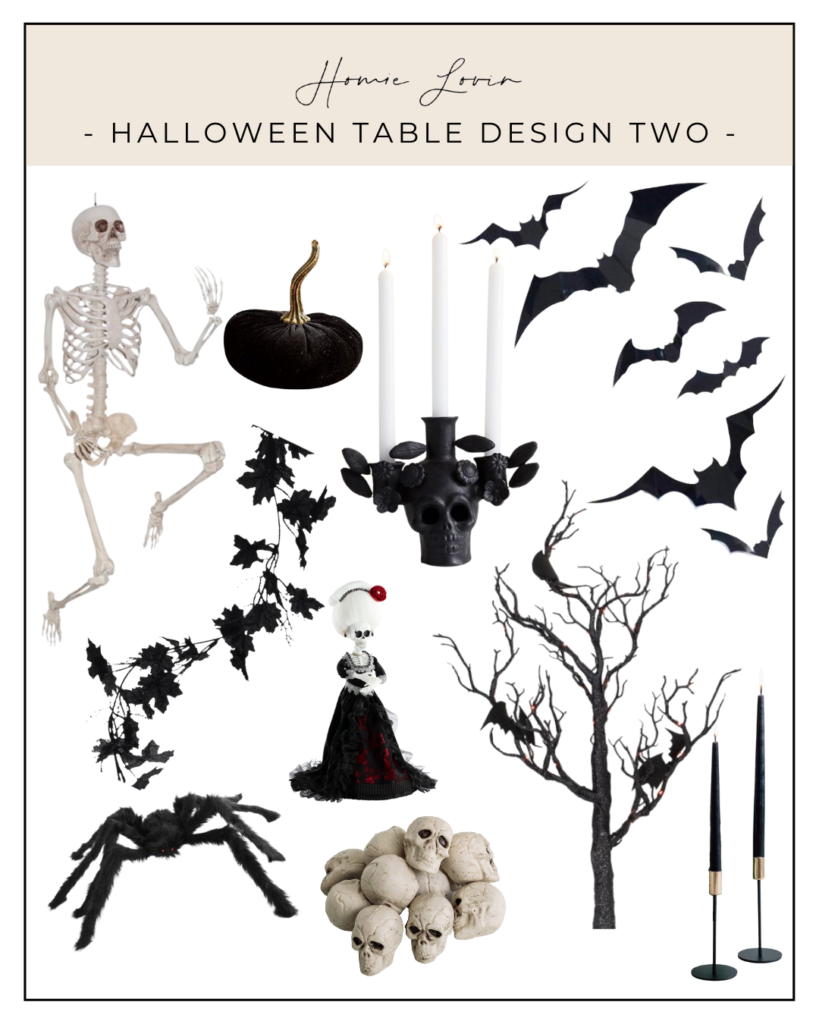 halloween table design board two
